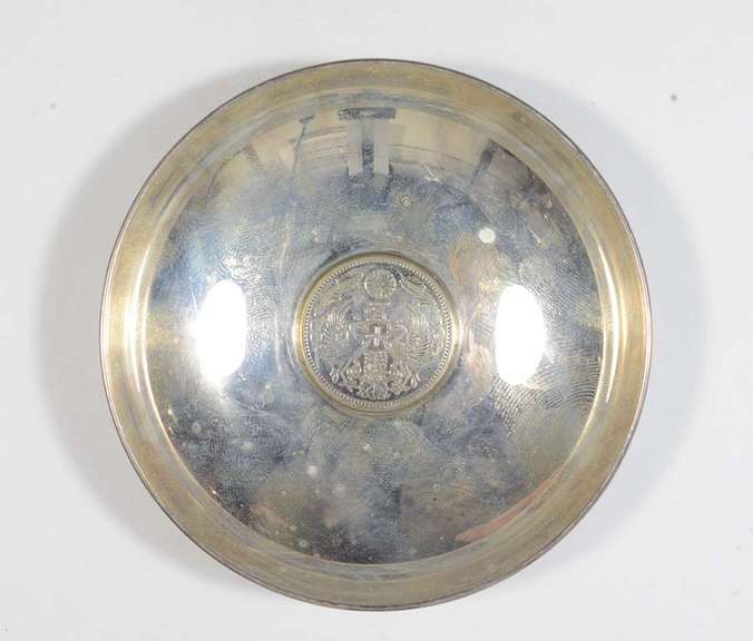 1922 Japan 50 Sen Ashtray - 30.8 Grams Silver