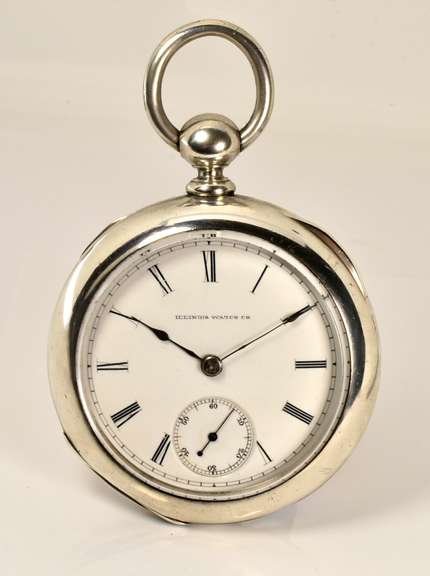 Handsome 1883 Illinois Pocket Watch in Coin Silver
