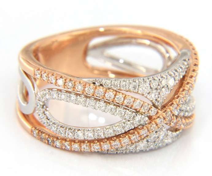 Gabriel & Co Diamond French Pave Set Fancy Anniversary Band