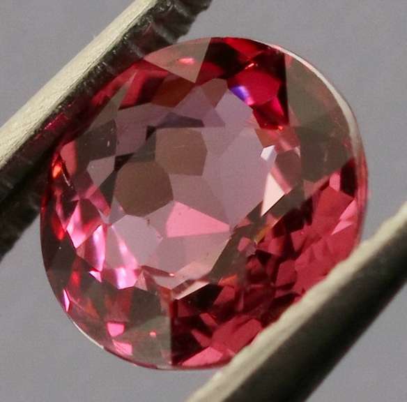 Ravishing .83ct rich violet pink Rhodolite Garnet solitaire
