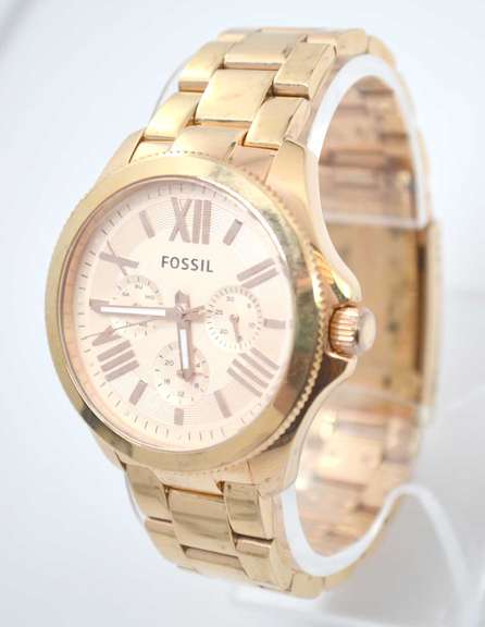 Fossil Gold Tone Watch, Pre-Owned.