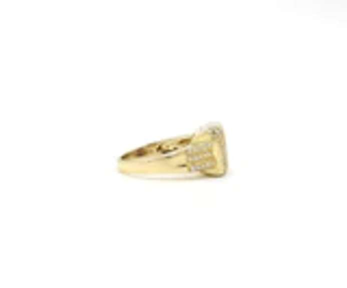 Majestic Yellow Gold Ruby and Diamond Invisibly Set Reversible Ring
