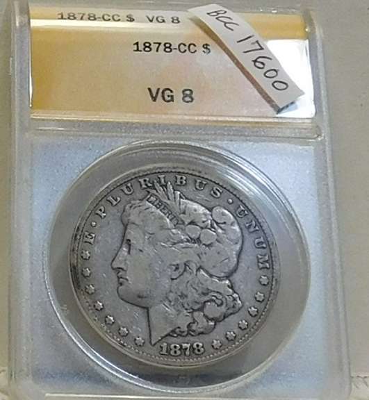 1878-CC Morgan Dol ANACS VG-8