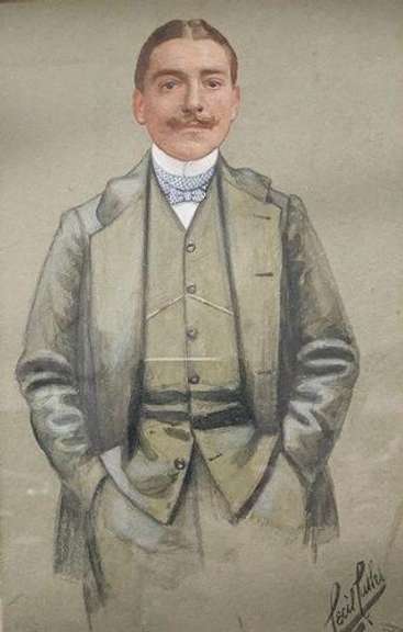 Framed Lithograph of A Gentleman