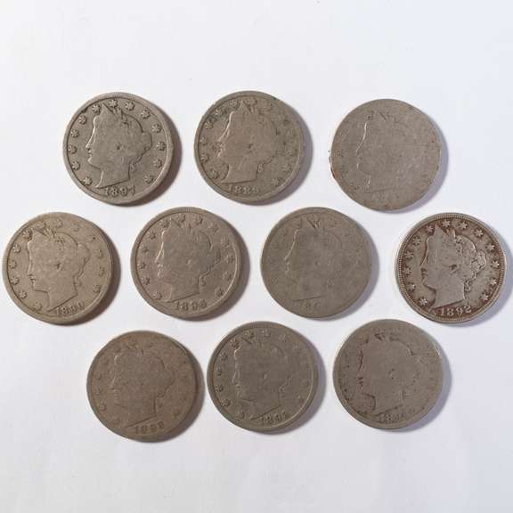 1889-1897 Full Rim V Nickels