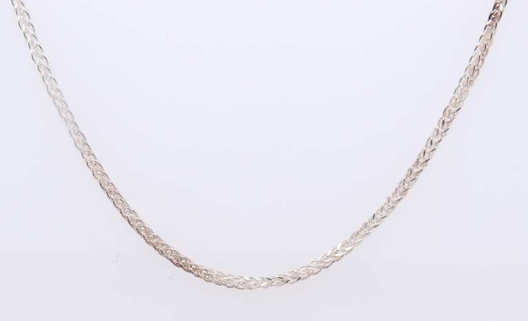 Italian Sterling Silver Popcorn Chain Necklace