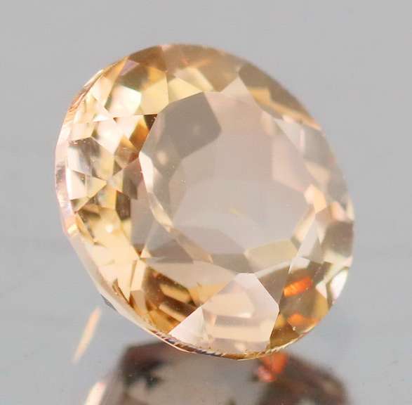Brilliant champagne 3.58ct Imperial Topaz solitaire