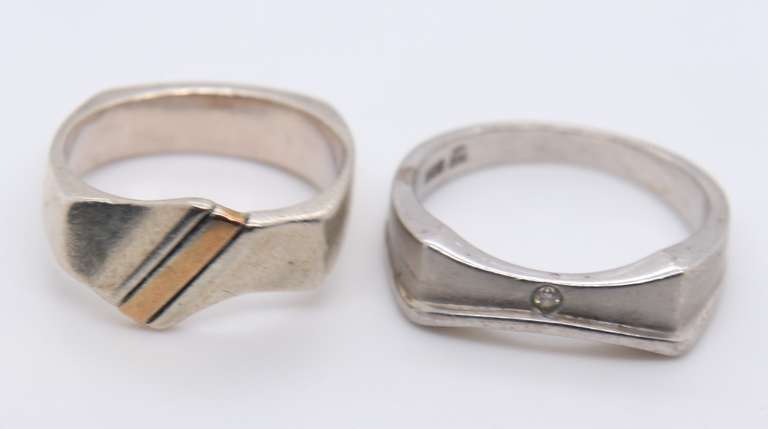 Group Lot of 10 Vinage Sterling Silver Rings