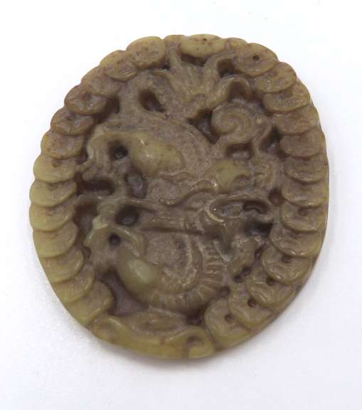 Nephrite Jade Stone Carved Pendant