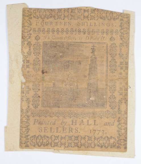 1773 Colonial Pennsylvania - 14 Shillings Note
