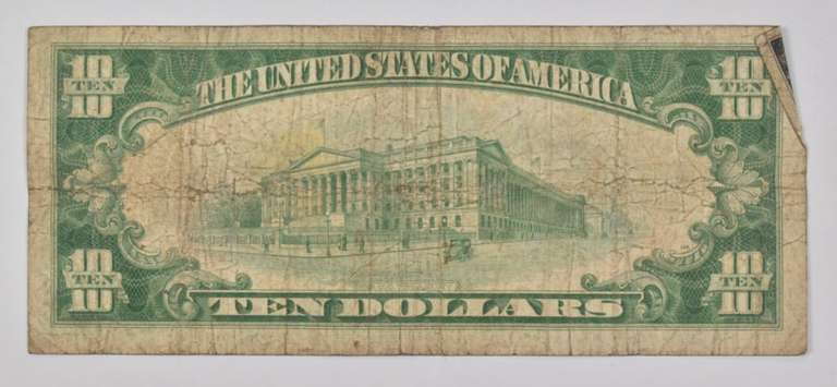 1929 $10 New York, NY United States National Currency - 29