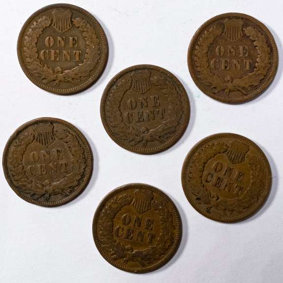 6 1909 Indian Cents