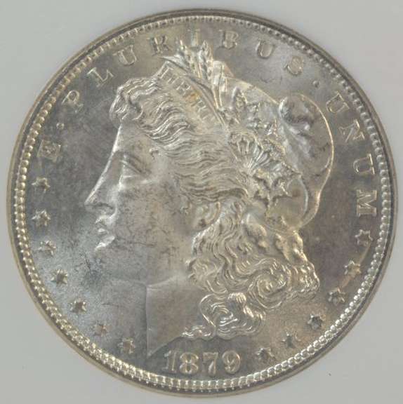 Super near Gem BU 1879-S Morgan Silver Dollar NGC MS64