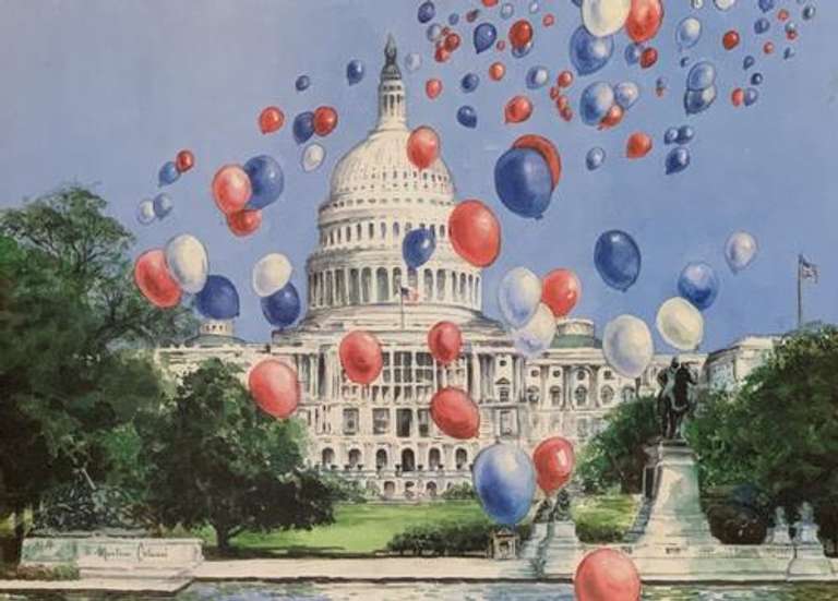 Marlene Colucci  Signed Lithograph Washington DC