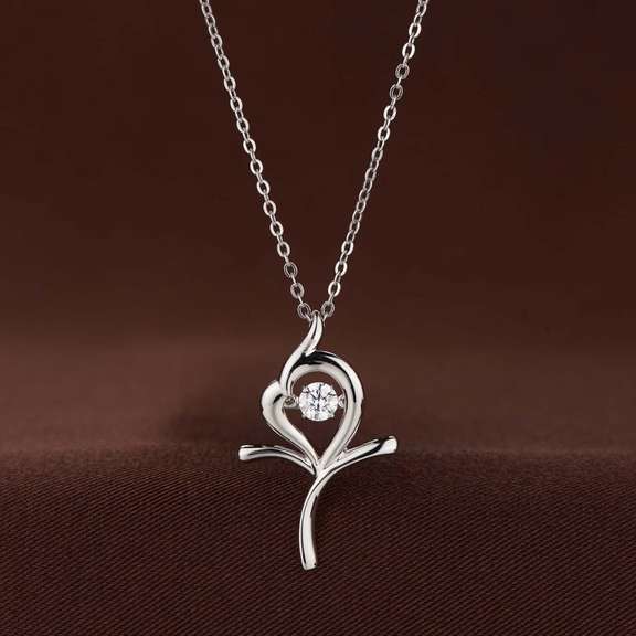 Gorgeous Heart in Flower Looking Pendant