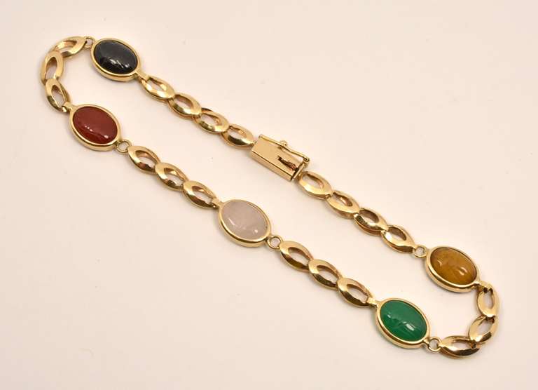Sweet 14k and Scarab Bracelet