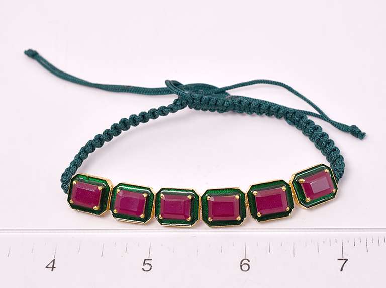 Gorgeous 19.50CTW Ruby Bracelet in Gold Plated Sterling Silver