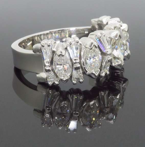 Mix Cut Diamond Band Ring