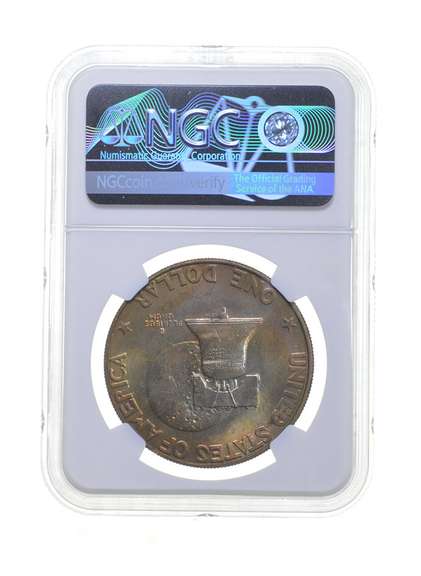 UNC Details 1776-1976-D Eisenhower Dollar - Type 1 - Artificial Toning - NGC