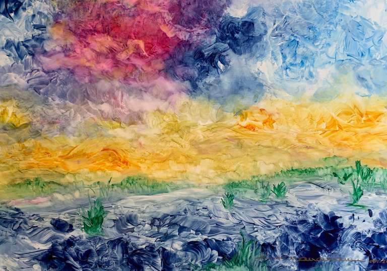 Kamran Khavarani Original Oil on Paper