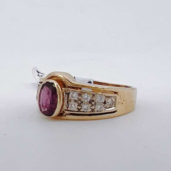 14kt Gold, Ruby, & Diamond Cocktail Ring