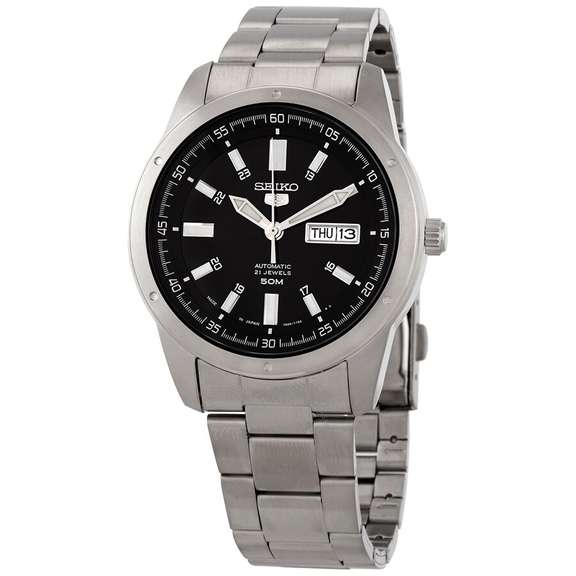 Seiko Automatic Black Dial, New In Box.