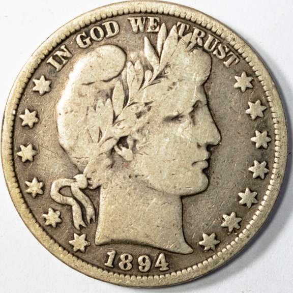 Toned 1894 Barber Half Dollar