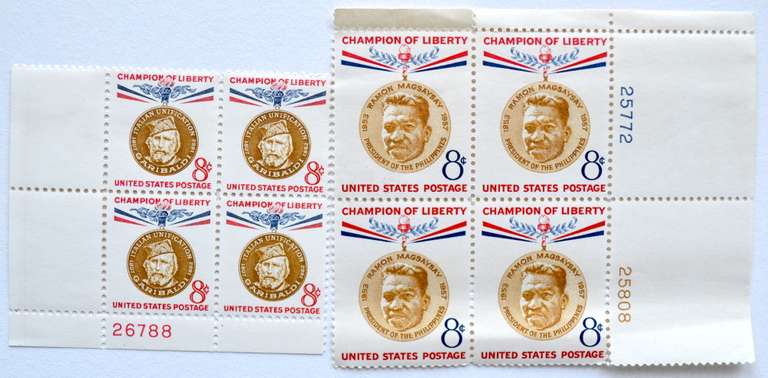 125 8 Cent Mint US Plate Blocks $40 Face Value