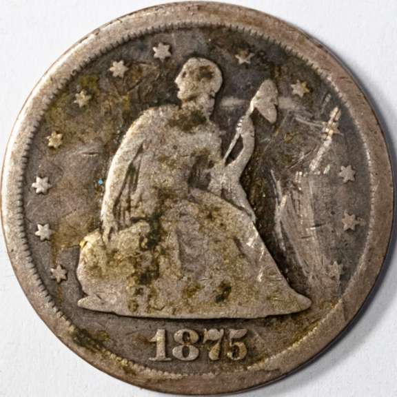 1875 S 20 Cent Piece