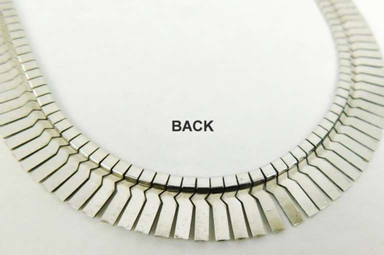 Sleek & Sophisticated Italian Sterling Fringe Neckpiece
