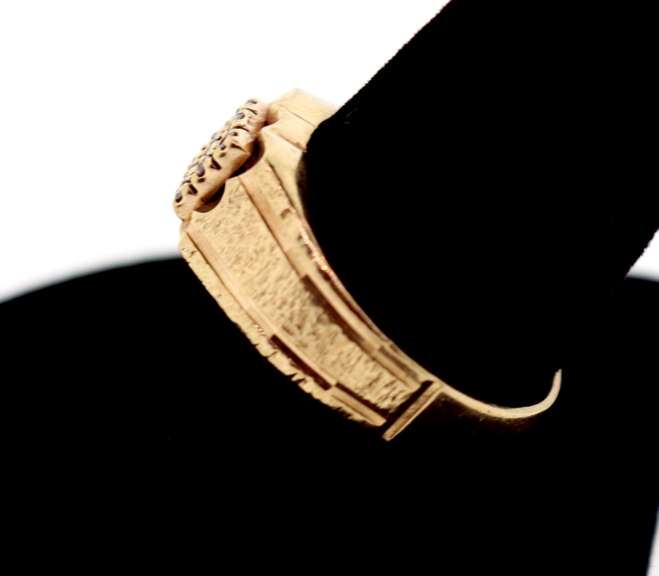 Anachronistic 10k Gold Dquare Diamond Ring