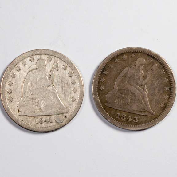 1841 1843 Seated Quarters