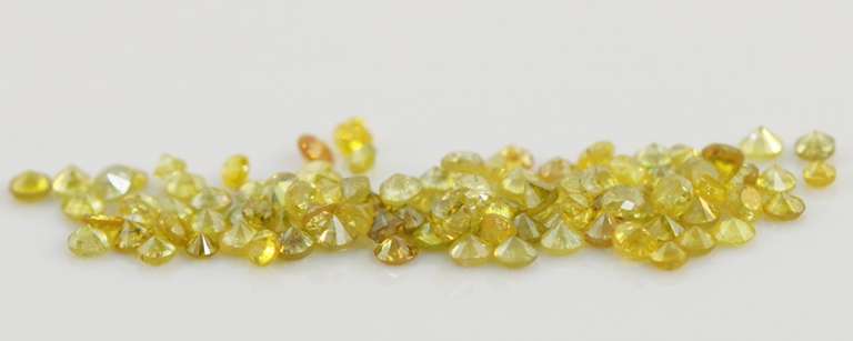 Brilliant 1ct parcel of glittering yellow diamonds