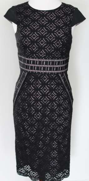 Sexy Black Color Tahari Dress