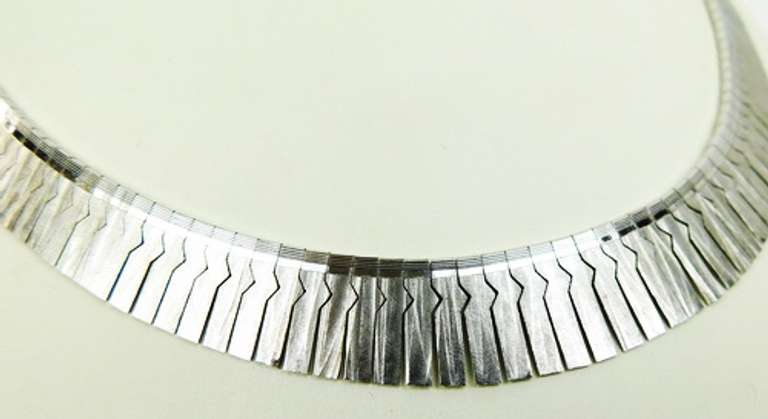 Sleek & Sophisticated Italian Sterling Fringe Neckpiece
