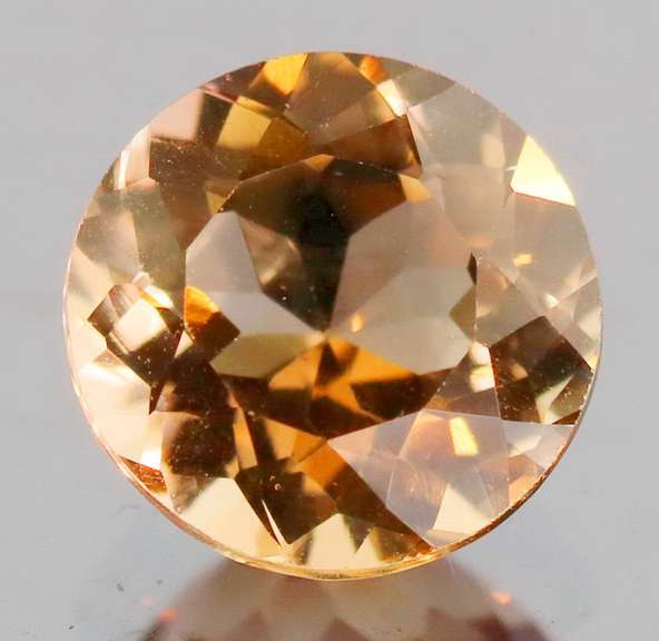 Brilliant champagne 3.23ct Imperial Topaz solitaire