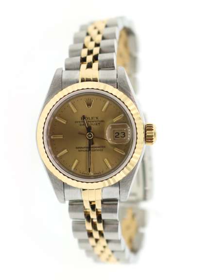 Ladies Twotone Datejust Rolex watch