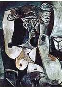 Pablo Picasso, Woman with Arm & Leg Over Head