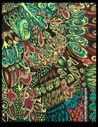 Handmade Artwork by Debbie Lynn Zwiebach: Red Leaves: One of a Kind
