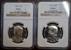 1969 And 1970 Proof Kennedy Half Dollars NGC PF69*