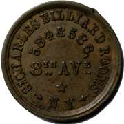 St Charles Billiard Room NY City  Civil War Store Card.