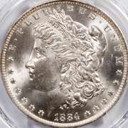 1884 0 Morgan Dollar PCGS MS64.