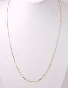 Beautiful Bar and Link Necklace in 14K Yellow Gold