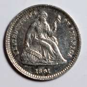1861 O / 0 Seated Half Dime