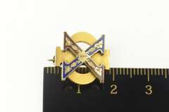 14K Yellow Gold 1890's Phi Chi Tiffany & Co. Enamel Lapel Pin/Brooch