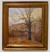 T.Foiss Fall woodland scene original oil on canvas