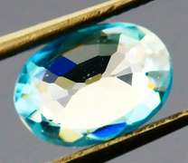 Glittering .89ct diamond luster blue Zircon