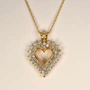 Glittering 1/2 ct. Diamond Heart