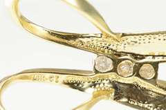 14K Yellow Gold Diamond Loop Drop Statement Slide Pendant