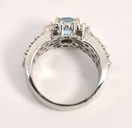 Bold & Beautiful Blue Topaz & Diamond Ring